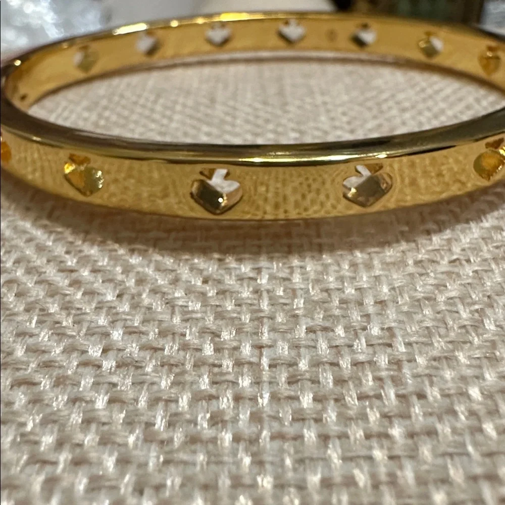 Kate Spade Gold Heart Bangle Bracelet - Picture 2 of 3